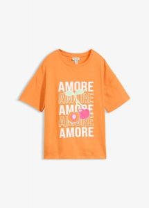 T-shirt oversize z czystej bawełny organicznej. Czerwone t-shirty bonprix, bez wzorów, z bawełny, bez kołnierzyka, bez ramiączek. Za 67,99 zł.