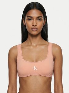 Calvin Klein Swimwear Góra od bikini LV00Q61100 Różowy. Czerwone bikini Calvin Klein Swimwear, bez wzorów, z syntetyku. Za 229,99 zł.