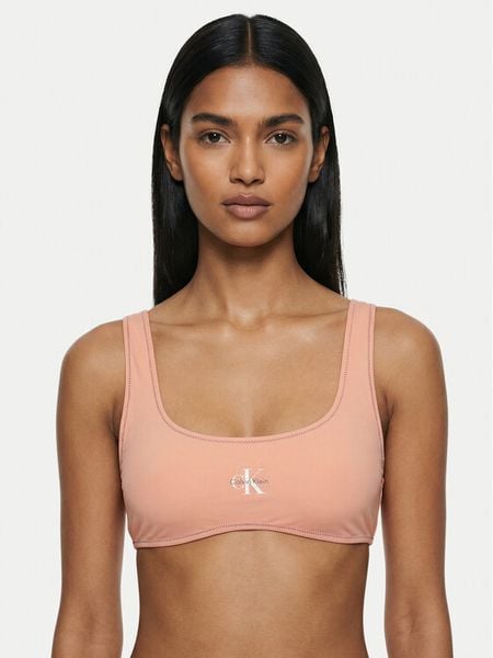 Calvin Klein Swimwear Góra od bikini LV00Q61100 Różowy. Czerwone bikini Calvin Klein Swimwear, bez wzorów, z syntetyku. Za 229,99 zł.