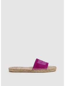 Pepe Jeans FOOTWEAR Skórzane klapki w kolorze różowym rozmiar: 36. Różowe klapki Pepe Jeans FOOTWEAR, bez wzorów, z jeansu, z otwartym noskiem, bez obcasa. Za 120,95 zł.
