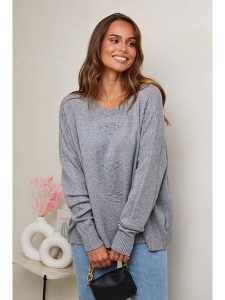 Soft Cashmere Sweter w kolorze szarym rozmiar: 34/36. Szare swetry oversize Soft Cashmere, bez wzorów, bez ramiączek. Za 152,99 zł.