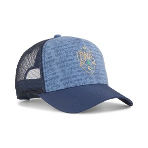Czapka typu trucker Neymar JR BNA PUMA Sailing Blue Gold Pelé Yellow. Niebieskie czapki Puma, bez wzorów. Za 100,15 zł.