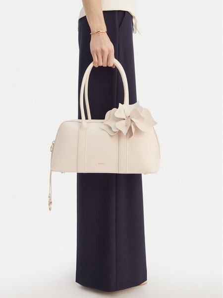 GINO ROSSI Torebka C-LDA8017A Écru. Białe torebki klasyczne Gino Rossi, bez wzorów, z materiału, bez dodatków. Za 249,99 zł.