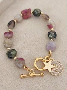 Nakkash Pozłacana bransoletka z turmalinem rozmiar: onesize. Żółte bransoletki Nakkash, pozłacane. Za 100,28 zł.