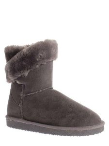 ISLAND BOOT Botki zimowe "Arine" w kolorze antracytowym rozmiar: 39. Czarne botki Island Boot, na zimę, bez wzorów, z materiału, bez obcasa, bez zapięcia. Za 157,73 zł.