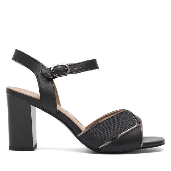 Sandały Lasocki. Czarne sandały Lasocki, bez wzorów, bez obcasa, na słupku, bez zapięcia. Za 249,99 zł.