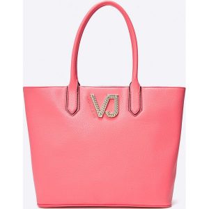 Versace Jeans - Torebka. Różowe shopper bag marki Versace Jeans, z jeansu. W wyprzedaży za 429,90 zł.