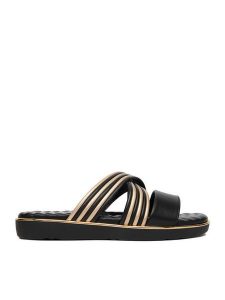 Go Soft Klapki CEO-W8087 Czarny. Czarne klapki Go Soft, bez wzorów, ze skóry, bez obcasa. Za 99,99 zł.