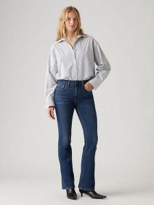 Levi's Dżinsy "725" - Bootcut fit - w kolorze niebieskim rozmiar: W33/L32. Niebieskie jeansy Levi's®, z aplikacjami. Za 214,95 zł.