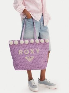 Roxy Torebka CWBEO-ROXY-L-003-09 Fioletowy. Fioletowe shopper bag Roxy, bez wzorów, bez dodatków. Za 119,99 zł.