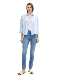Tom Tailor Dżinsy - Skinny fit - w kolorze niebieskim rozmiar: W31/L32. Niebieskie jeansy Tom Tailor, bez wzorów, z podwyższonym stanem. Za 105,38 zł.