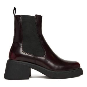 Sztyblety Vagabond Shoemakers. Czerwone botki Vagabond Shoemakers, bez wzorów, bez obcasa, na płaskiej podeszwie, bez zapięcia. Za 539,99 zł.