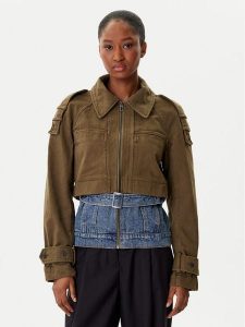 Desigual Kurtka jeansowa Tropez 25WWEW54 Zielony Regular Fit. Zielone kurtki Desigual, m, bez wzorów, z bawełny, bez kaptura. Za 439,99 zł.