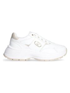 Liu Jo Skórzane sneakersy w kolorze białym rozmiar: 37. Białe trampki Liu Jo, bez wzorów, z materiału, bez zapięcia. Za 288,18 zł.