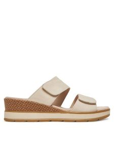 Caprice Klapki 9-27250-42 Beżowy. Brązowe klapki Caprice, bez wzorów, z nubiku, bez obcasa. Za 183,99 zł.