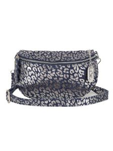 Anna Morellini Skórzana saszetka "Romola" w kolorze srebrno-granatowym - 25 x 14 x 1 cm rozmiar: onesize. Niebieskie nerki i saszetki Anna Morellini, bez wzorów, z materiału. Za 183,59 zł.