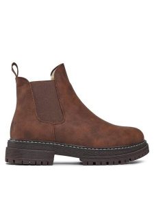 Roxy Sztyblety ARJB700754 Brązowy. Brązowe botki Roxy, bez wzorów, ze skóry, bez obcasa, na płaskiej podeszwie, bez zapięcia. Za 449,99 zł.