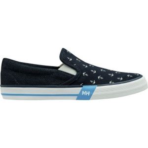 Buty Helly Hansen Copenhagen Slip-On 11485 597 niebieskie. Niebieskie trampki z aplikacjami, z gumy, bez zapięcia. Za 335,93 zł.