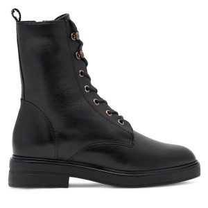 Trzewiki Sergio Bardi. Czarne botki Sergio Bardi, bez wzorów, bez obcasa, na płaskiej podeszwie, bez zapięcia. Za 295,00 zł.