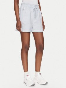 Tommy Jeans Szorty materiałowe DW0DW20360 Niebieski Regular Fit. Niebieskie szorty Tommy Jeans, bez wzorów, z bawełny. Za 209,99 zł.