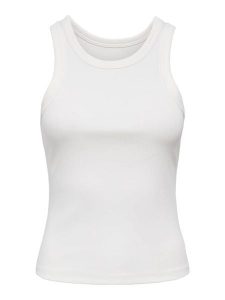 ONLY Top w kolorze białym rozmiar: S. Białe topy ONLY, s, bez wzorów, bez kołnierzyka, bez ramiączek. Za 43,99 zł.