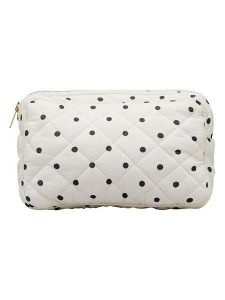 Becksöndergaard Kosmetyczka "Dot Mini" w kolorze biało-czarnym - 22 x 14 cm rozmiar: onesize. Białe kosmetyczki Becksöndergaard, bez wzorów, z bawełny. Za 78,95 zł.