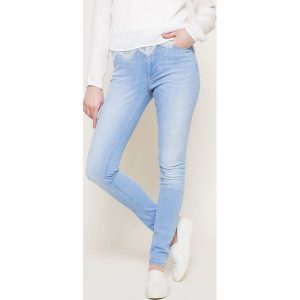 Hilfiger Denim - Jeansy. Niebieskie jeansy marki Hilfiger Denim, z aplikacjami, z bawełny. W wyprzedaży za 299,90 zł.