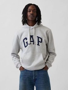 GAP Bluza w kolorze srebrnym rozmiar: XL. Szare bluzy GAP, xl, bez wzorów, z kapturem. Za 110,04 zł.
