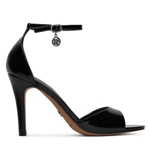 Sandały Nine West. Czarne sandały Nine West, bez wzorów, bez obcasa, na szpilce, bez zapięcia. Za 229,99 zł.