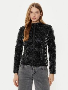 Guess Kurtka puchowa W5RL00 WGV30 Czarny Regular Fit. Czarne kurtki Guess, xs, z aplikacjami, z puchu, bez kaptura. Za 579,99 zł.