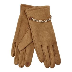 Żółte Rękawiczki Glamour Damskie Armodo. Żółte rękawiczki Armodo, na zimę, bez wzorów. Za 49,99 zł.