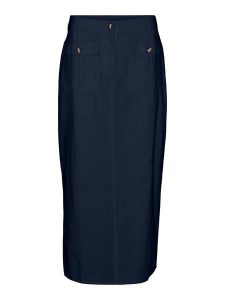 Vero Moda Spódnica "Luna" w kolorze niebieskim rozmiar: S. Niebieskie spódnice Vero Moda, na co dzień, s, bez wzorów, midi. Za 48,28 zł.