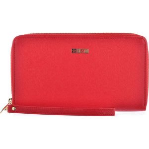 Czerwony Stylowy Portfel Damski Big Star. Czerwone torebki klasyczne Big Star Accessories, bez wzorów, ze skóry, bez dodatków. Za 99,00 zł.