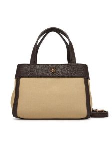 Calvin Klein Torebka Ck Canvas Mini Tote Crossbody LV04F3504G Brązowy. Brązowe torebki klasyczne Calvin Klein, bez wzorów, z materiału, bez dodatków. Za 529,99 zł.