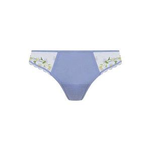 Stringi damskie Freya Entwined. Niebieskie stringi Freya, z aplikacjami, z koronki. Za 159,50 zł.