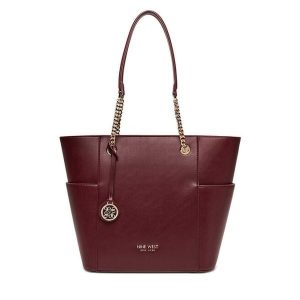 Torebka Nine West. Czerwone shopper bag Nine West, bez wzorów, bez dodatków. Za 249,99 zł.
