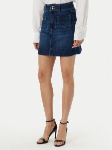BOSS Spódnica jeansowa 50559404 Niebieski Regular Fit. Niebieskie spódnice Boss, bez wzorów, z bawełny. Za 396,99 zł.