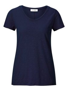 Rich & Royal Koszulka w kolorze granatowym rozmiar: L. Niebieskie bluzki Rich & Royal, l, bez wzorów, z bawełny, bez kołnierzyka, bez ramiączek. Za 101,23 zł.