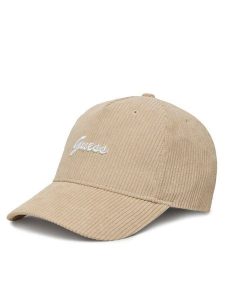 Guess Czapka z daszkiem V5BZ10 WF760 Beżowy. Brązowe czapki Guess, z aplikacjami, z materiału. Za 129,99 zł.