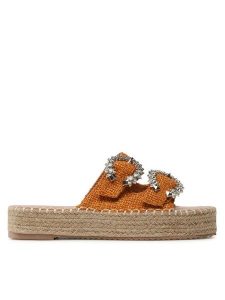 DeeZee Espadryle JSZ5874-6 Brązowy. Brązowe espadryle DeeZee, bez wzorów, z materiału, bez obcasa. Za 119,99 zł.