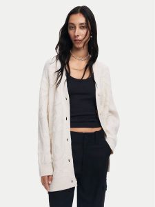 Desigual Kardigan Montreal 24WWJF12 Écru Loose Fit. Kardigany Desigual, z syntetyku. Za 449,99 zł.