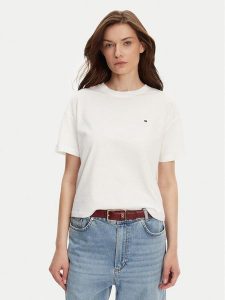 Tommy Hilfiger T-Shirt UW0UW05763 Biały Regular Fit. Białe t-shirty TOMMY HILFIGER, s, bez wzorów, z bawełny, bez kołnierzyka, bez ramiączek. Za 119,99 zł.