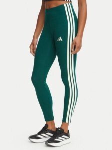 Adidas Legginsy Essentials 3-Stripes KZ2074 Zielony Slim Fit. Zielone legginsy ADIDAS, bez wzorów, z bawełny. Za 129,99 zł.