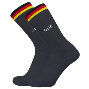 Aerodynamiczne Skarpetki rowery szosowe Rafale - DE. Czarne skarpetki C-LAB, bez wzorów. W wyprzedaży za 124,58 zł.