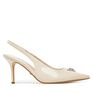 Szpilki Guess. Brązowe sandały Guess, z aplikacjami, bez obcasa. Za 379,99 zł.