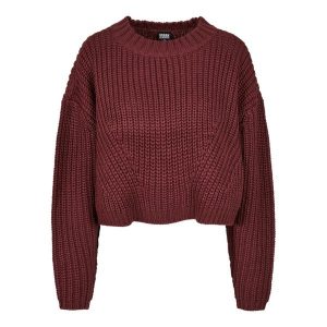 Oversizowa Bluza Damska Z Szerokimi Rękawami. Czerwone bluzy Urban Classics, xl, bez wzorów, bez kaptura. Za 153,99 zł.