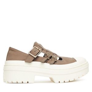 Półbuty Converse. Zielone półbuty Converse, bez wzorów, bez obcasa, na płaskiej podeszwie, bez zapięcia. Za 379,99 zł.