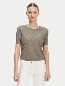 Guess Sweter W5GR05 Z3D60 Brązowy Regular Fit. Brązowe swetry klasyczne Guess, xxl, z wiskozy, bez kołnierzyka. Za 249,99 zł.