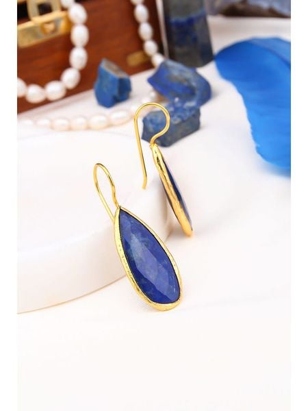 Pierres delicates Pozłacane kolczyki z lapis lazuli rozmiar: onesize. Niebieskie kolczyki Pierres delicates, z lazurytem, pozłacane. Za 87,19 zł.