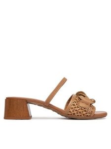 Hispanitas Sandały RHV264805 C002 Beżowy. Brązowe sandały Hispanitas, bez wzorów, ze skóry, bez obcasa, na słupku, bez zapięcia. Za 539,99 zł.